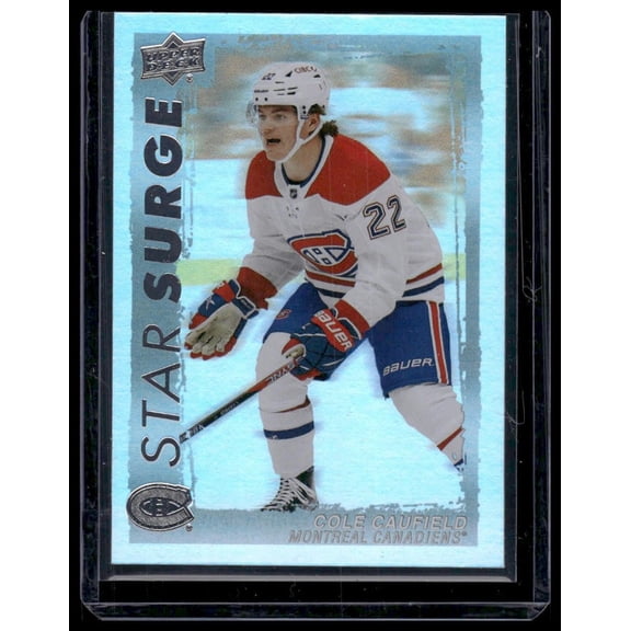 Collectible 2023 Upper Deck Star Surge SS-21 Cole Caufield Montreal Canadiens Hockey Card Montreal Canadiens NHL Hockey Trading Card