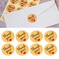 thumbnail image 2 of 50pcs Kraft Paper Thank You Stickers with Red Heart Adhesive Decorative Sealing Labels, 2 of 8