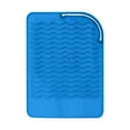 thumbnail image 2 of Curling Iron Heat Resistant Mat, Hair Straightener Insulation Pad, Heat Protection Scalding Splint for Curling Wands, Flexible Odorless Silicone Heat Resistant Mat with Storage Pouch, 2 of 6