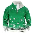 thumbnail image 1 of Sudadera sin capucha para hombre, informal, a la moda, con cuello alto, estampado, cremallera, jersey de manga larga, blusa de poliéster para hombre, 1 of 3