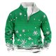 thumbnail image 1 of Sudadera sin capucha para hombre, informal, a la moda, con cuello alto, estampado, cremallera, jersey de manga larga, blusa de poliéster para hombre, 1 of 3
