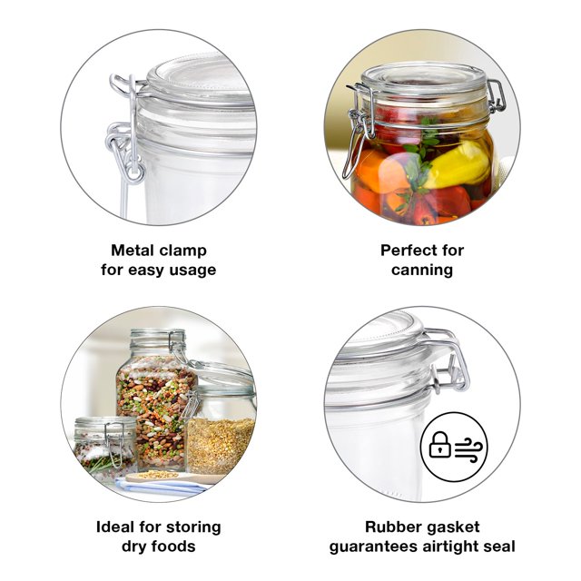 Bormioli Rocco 1234 Fido Pot Transparent, 6,75 Oz, 6,75 Onces
