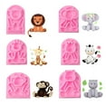 thumbnail image 6 of AOOOWER Cartoon Monkey Rabbits Elephant Giraffe-Silicone Sugarcraft Mold Resin Cake, 6 of 21