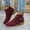 Wine, variant on Womens Ankle Chelsea Boots Inner Side Zipper Low Stacked Block Heel Faux Suede Casual Short Booties for Fall Winter Daily Outfits Wine 42