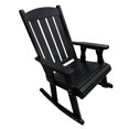 thumbnail image 6 of Innovaze Wooden Patio Rocking Chair, Solid Fir Wood, Heavy Duty 600LBS, for Outdoor or Indoor, Black, Pack of Two, 6 of 9