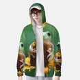 thumbnail image 2 of Saiise Tree Frog Sitting On Sunflowes Pattern Sun Protection Hoodie for Men and Women, Lightweight Quick-Dry Windproof with Hood and Zip-Small, 2 of 7