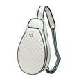 thumbnail image 2 of Vsenkes Tennis Bag with Pockets Tennis Tote Bag Holds 2 Tennis Rackets for Friend Men White Green, 2 of 9