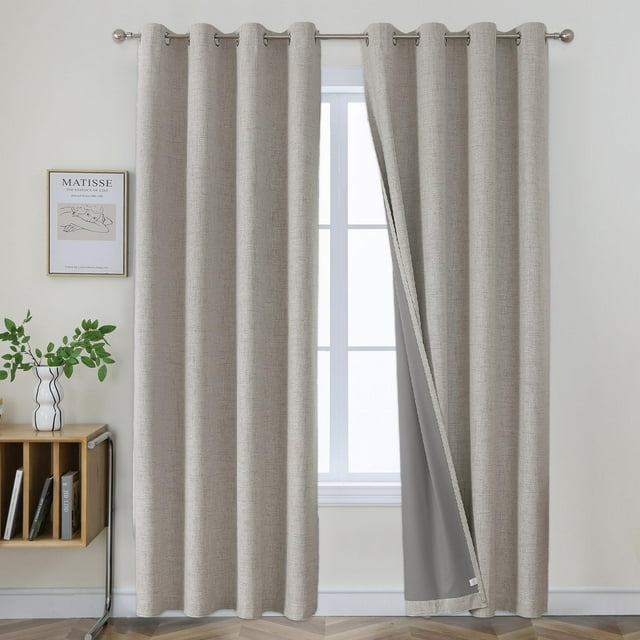 Juego de cortinas opacas Joydeco 100% poliéster, 244 cm, 2 paneles
