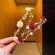 thumbnail image 5 of Diadema retro rosa, diadema de verano para mujer, horquilla de perla, accesorios para el cabello, 5 of 6