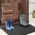 thumbnail image 3 of Welcome Door Mat, Outdoor / Indoor Non-Slip Doormat for Entryway, 24" x 36" Gray, 3 of 7
