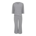 thumbnail image 6 of MSJUHEG Beach Sets for Women Linen Pants Women Linen Sets for Women 2 Piece Womens Two Piece Sets Summer Two Piece Outfits Summer Travel Outfits for Women 2 Piece Sets Gray M, 6 of 9