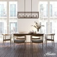 thumbnail image 3 of Hunter - Chevron 6-light Textured Rust, Extra Large Chandelier, Dimmable, Linear Shaped, for Bedrooms, Kitchens, Dining, Living Rooms - 19374, 3 of 9