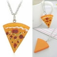 thumbnail image 3 of HOOUN Pizza pendant necklace men women family friendship friends gift jewA-lq@, 3 of 7