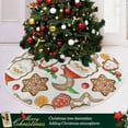 thumbnail image 6 of FMSHPON Adorable Christmas Ginderbread Xmas Christmas Tree Skirt Stand Mat for Holiday Party Decoration Indoor Outdoor 48 inches, 6 of 6