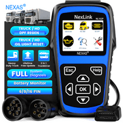Nexas NL102P Diesel Truck Scanner HD OBD Heavy Duty Truck Diagnostic Scan Tool DPF Regen Oil Reset OBD2 Scanner Truck Car 2 in 1 Code Reader