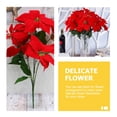 thumbnail image 3 of FENGGUIQU 3-Pack Realistic Artificial Christmas Flower Stems for Holiday Decor, Floral Arrangements, and Craft Projects, 3 of 8