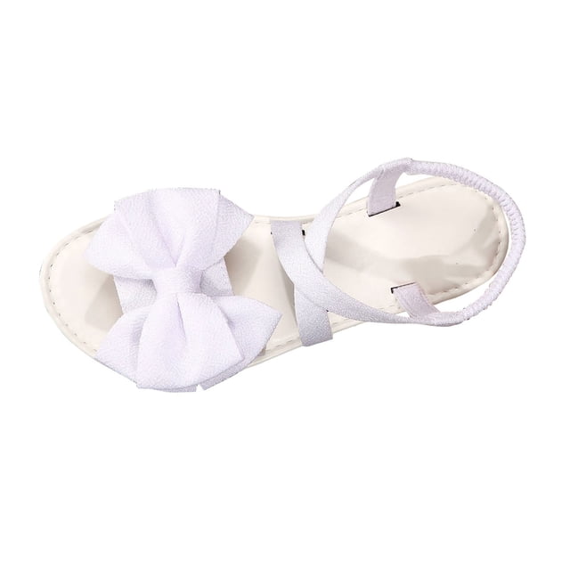 Sandales à Bout Ouvert pour Femmes, Détail Nœud, Talon Bas, Bride Réglable, Matériau Doux, Style Décontracté d'Été