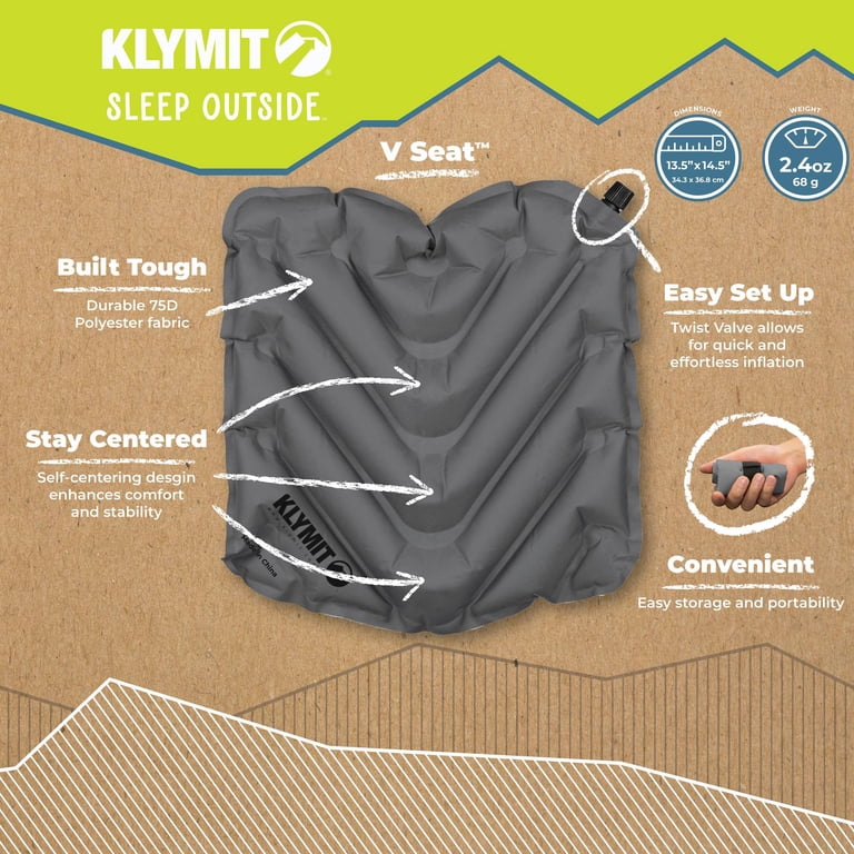 Klymit V-Seat, Compact Inflatable Padded Seat Cushion photo 7