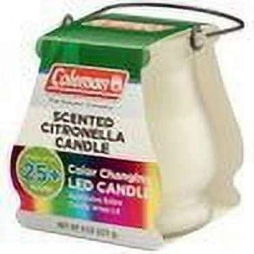 Coleman Color Changing LED Citronella Outdoor Scented Candle, Pack of 3