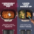 thumbnail image 3 of Ninja MultiPot XL 12-in-1 Multicooker with DualZone Technology, Cook 2 Meals At Once, Feeds 8, Slow Cook, Sear, Bake, Rice, Pasta, Hot Pot, 1500W, Vista Green MZ1001GN7, 3 of 11