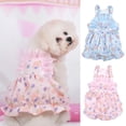 thumbnail image 2 of Fashion Puppy Clothes - Party Dress Up Printed Breathable Shirt - Summer Dog Princess Dress - for Female Dogs, 2 of 8