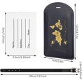 thumbnail image 2 of 4 Pcs Suitcase Tag, Writable Pu Leather Luggage Tag Travel Suitcase Tag with Adjustable Buckle for Pet Handbag, Suitcase Tag, 2 of 5