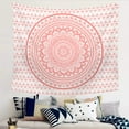 thumbnail image 4 of Pink Mandala Tapestry Indian Hippie Bohemian Psychedelic Tapestries Women Wall Hanging for Bedroom Teen Girl (Pink, 59.1" x 82.7"), 4 of 6