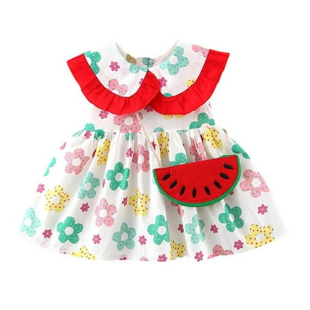 

TAIAOJING Girls Dress Strap Print Toddler Dress Princess Baby Clothes Kids Dresses Tulle A-Line Party Dresses 70 80 90 100