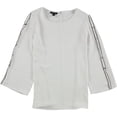 thumbnail image 1 of Blusa Alfani de Manga adornada Mujer Blanca Mediana Pull-over, 1 of 1