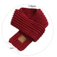 thumbnail image 5 of Kids Scarf Winter Knitted Kids Scarves Solid Color Neck Warmer for Children, 5 of 8