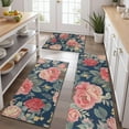 thumbnail image 2 of Pioneer Flower Floral Print Pattern Kitchen Rugs Sets Of 3,Kitchen Runner Rugs Non Skid Washable,Decorative Kitchen Floor Mats for Kitchen,Sink,Laundry,17"x30"+ 17"x47" + 17"x59", 2 of 6