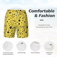 thumbnail image 6 of Picia Blue Spots pattern Mens Swim Trunks with Compression Liner Stretch Beach Shorts Quick Dry with Zipper Pockets No-Chafing Board Shorts-Medium, 6 of 9