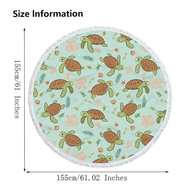 Couverture de Plage Anti-Sable, Serviette de Plage en Microfibre Imprimée Ronde Super Légère Serviette de Bain Colorée Anti-Sable Couverture de Plage Tapis de Plage Serviette Multi-Usage pour Voyage Piscine