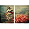 thumbnail image 2 of FREEAMG 24 Inch Length Kitchen Curtains Flowers Butterflies 2 Panels Half Window Sheer Curtains Rod Pocket Farmhouse Short Drapes for Bathroom Cafe Basement, 2 of 7
