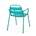 thumbnail image 6 of GDF Studio Keairns Outdoor 3 Piece Bistro Set, Matte Metal Teal, 6 of 13