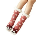 thumbnail image 2 of Winter Kids Fuzzy Slipper Socks Girls Boys Thermal Warm Non-Skid Home Socks，Gifts for Christmas Stocking, 2 of 8
