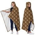 thumbnail image 2 of Wearable Blanket,Paw Prints Hooded Wearable Flannel Blanket for Adults & Teens,Winter Poncho Shawl Wrap Cape Cozy Anti-Pill,50"x60", 2 of 5