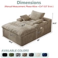 thumbnail image 5 of Leumius Oversized Chaise Lounge Chair Indoor,Corduroy Upholstered Sofa Bed with Deep Seat,Cozy Lounge Chair Sleeper Sofa for Living Room,Bedroom,No Assembly Required,Camel, 5 of 5