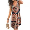 thumbnail image 1 of Nouvelle Robe Mini Décontractée Sans Manches à Col en V Sexy Boho Plage pour Femmes, 1 of 6