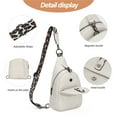 thumbnail image 4 of KL928 Chest Bag for Women Men Small Sling Bag PU Leather Crossbody Bag Purse with Guitar Strap, 4 of 6