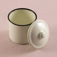 thumbnail image 4 of Weddingstar Vintage White Enamelware Canister Favors With Lid - Set of 4, 4 of 4