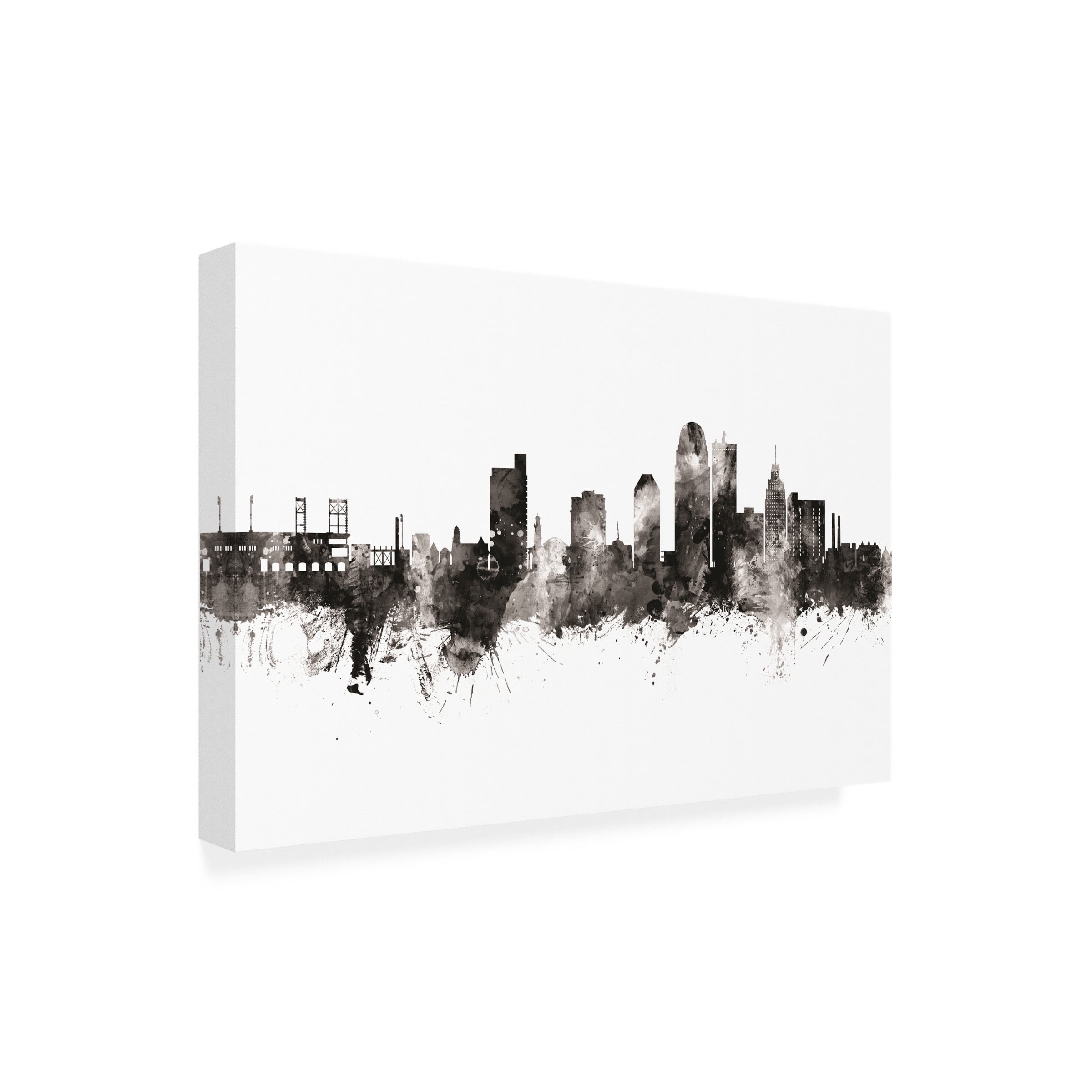 Michael Tompsett 'Winston-Salem North Carolina Skyline' Canvas Art