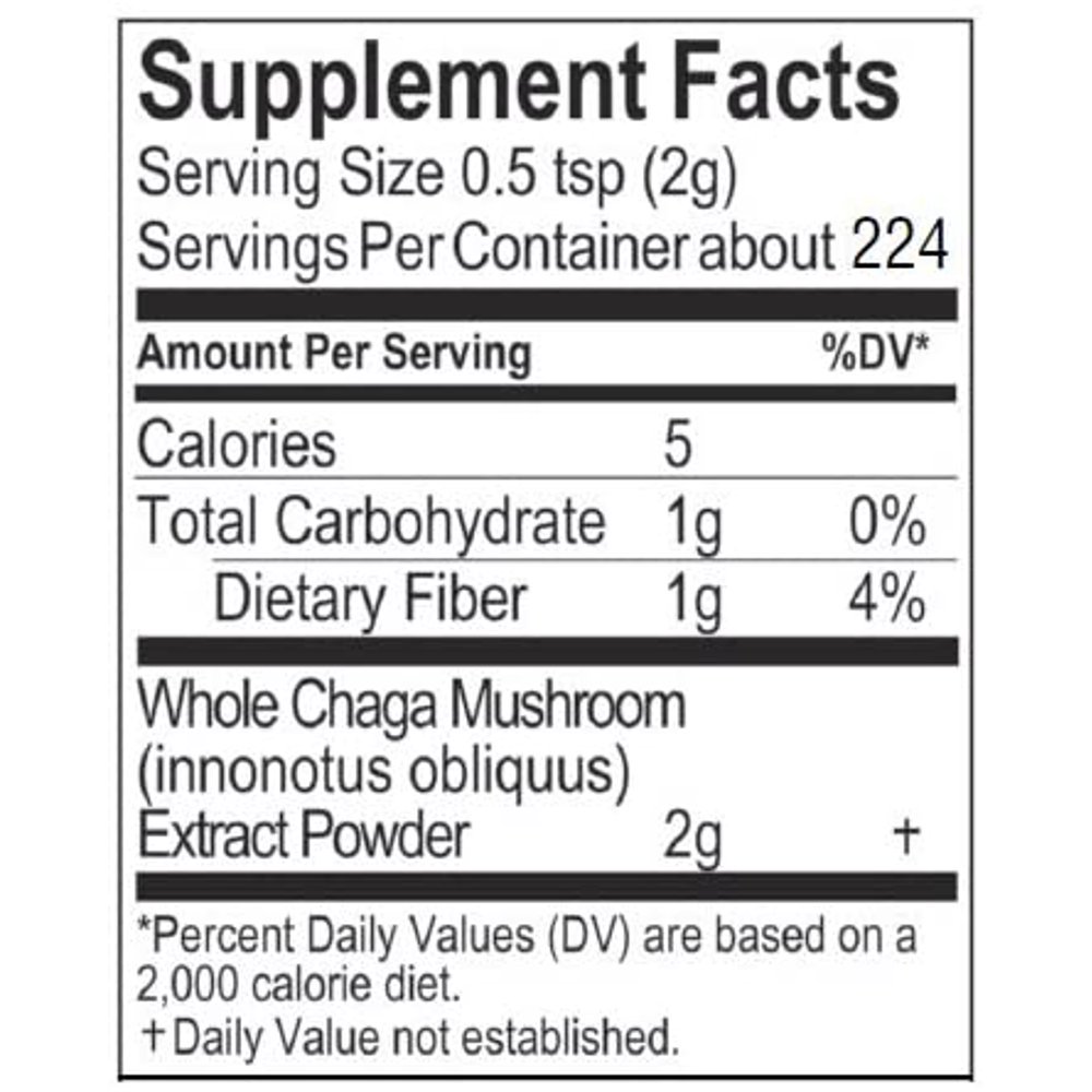 Sayan Herbal Tea, Chaga Mushroom Extract Powder, Siberian Wild Forest Detox Tea (Black, 1 lb)