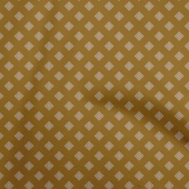 oneOone Rayon Gamboge Yellow Fabric Geometric Craft Projects Decor Fabric Printed By The Yard 56 Inch Wide