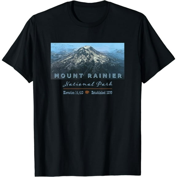 Retro Vintage Mt. Rainier National Park Souvenir T-Shirt