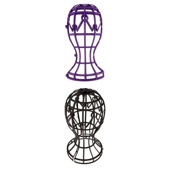 2 Unids Peluca Secadora Soporte Plástico Titur De Peluca Exhibición De Rack macenamiento, Mantenga s Pelucas En Forma, Ligero, Plegable Sunnimix Rack de pantalla de almacenamiento de pelucas
