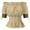Beige-06, variant on Mittory Women Short Sleeve Renaissance Off Shoulder Blouse Smocked Waist Pirate Costumes Shirt Peplum Tops