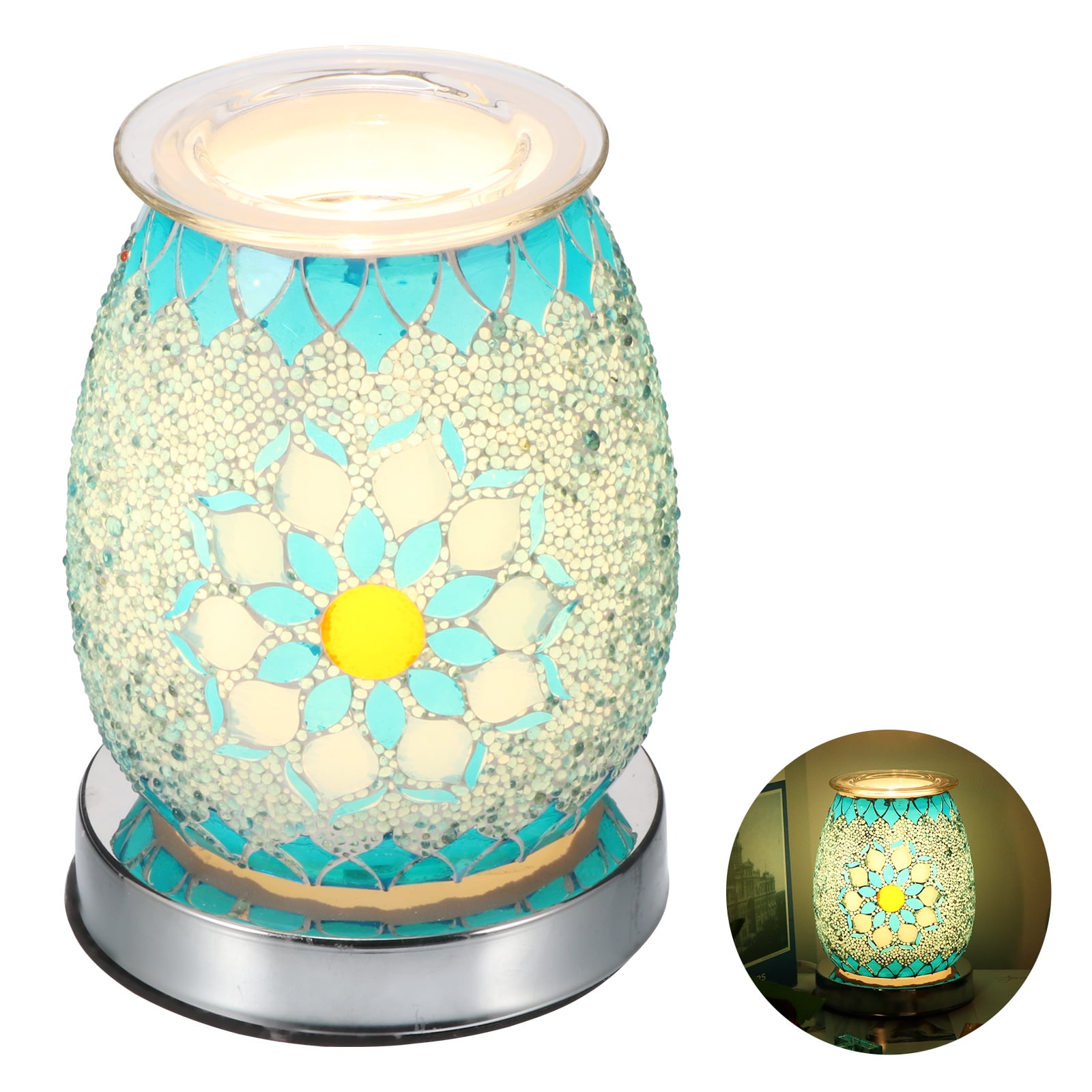 Glass Electric Oil Tart Warmer Fragrance Diffuser Burner Night Light.New 
