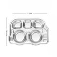 thumbnail image 4 of Homerr Stainless Steel Dinner Plate Safe Baby Feeding Dish Cartoon Design Stainless Steel Dinner Plate for Kids Children Compartment Tray, 4 of 8