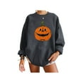 thumbnail image 1 of Sunloudy Sudadera casual de Halloween para mujer, jersey de manga larga con cuello redondo y estampado de calabaza para adultos Sunloudy  moda, 1 of 3